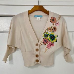 Marciano Silk Knit Cropped Cardigan